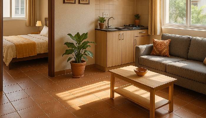 Affordable one BHK flat in Nagpur with modern design and spacious living area